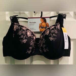 Adored by Adore Me Floral Embroidery and Mesh Sadie Push Up Bra size 40D